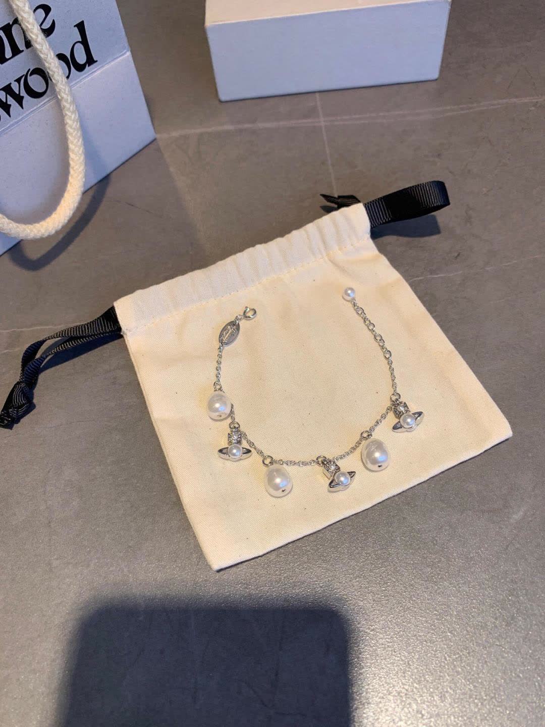 Vivienne Westwood Pearl and Diamond Bracelet